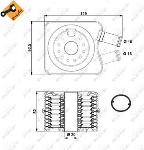 OIL COOLER ENGINE OIL 31306 FOR AMF/BNM/BMS/BNV/BWB 1.4L 3cyl BST 2.0LADR 1.8L - Image 40