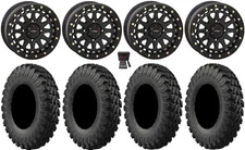 System 3 SB-6 15" Wheels Bk (6+1) 33" MR Tires Polaris Ranger XP 9/1K