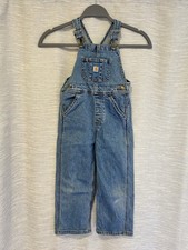 Carhartt Toddler Kids Overalls Size 4T Bib Denim Overalls-see Pictures