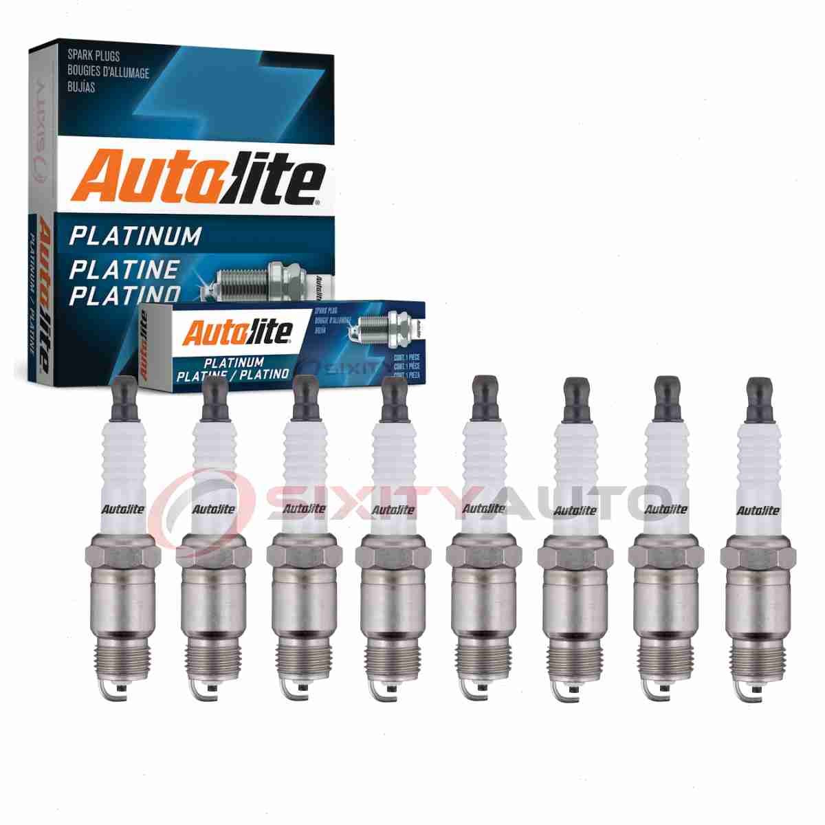 8 pc Autolite Platinum Spark Plugs for 1971 Pontiac Acadian 7.4L V8 Ignition zv
