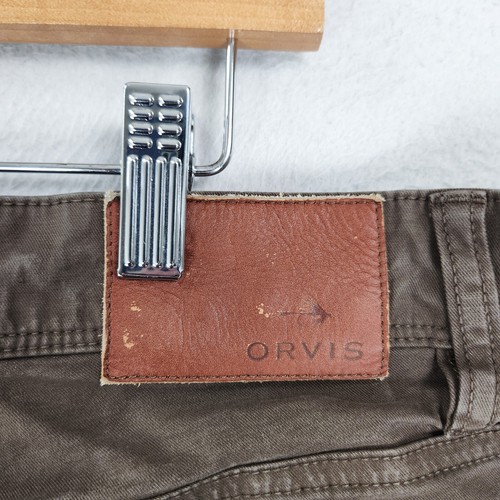 Orvis Jeans Mens 38X34 Brown Five Pocket Straight Leg Casual Denim Classic - Picture 9 of 12