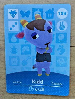 134 Animal Crossing KIDD Goat  Nintendo Amiibo Authentic 2016 Series 2 Unscanned