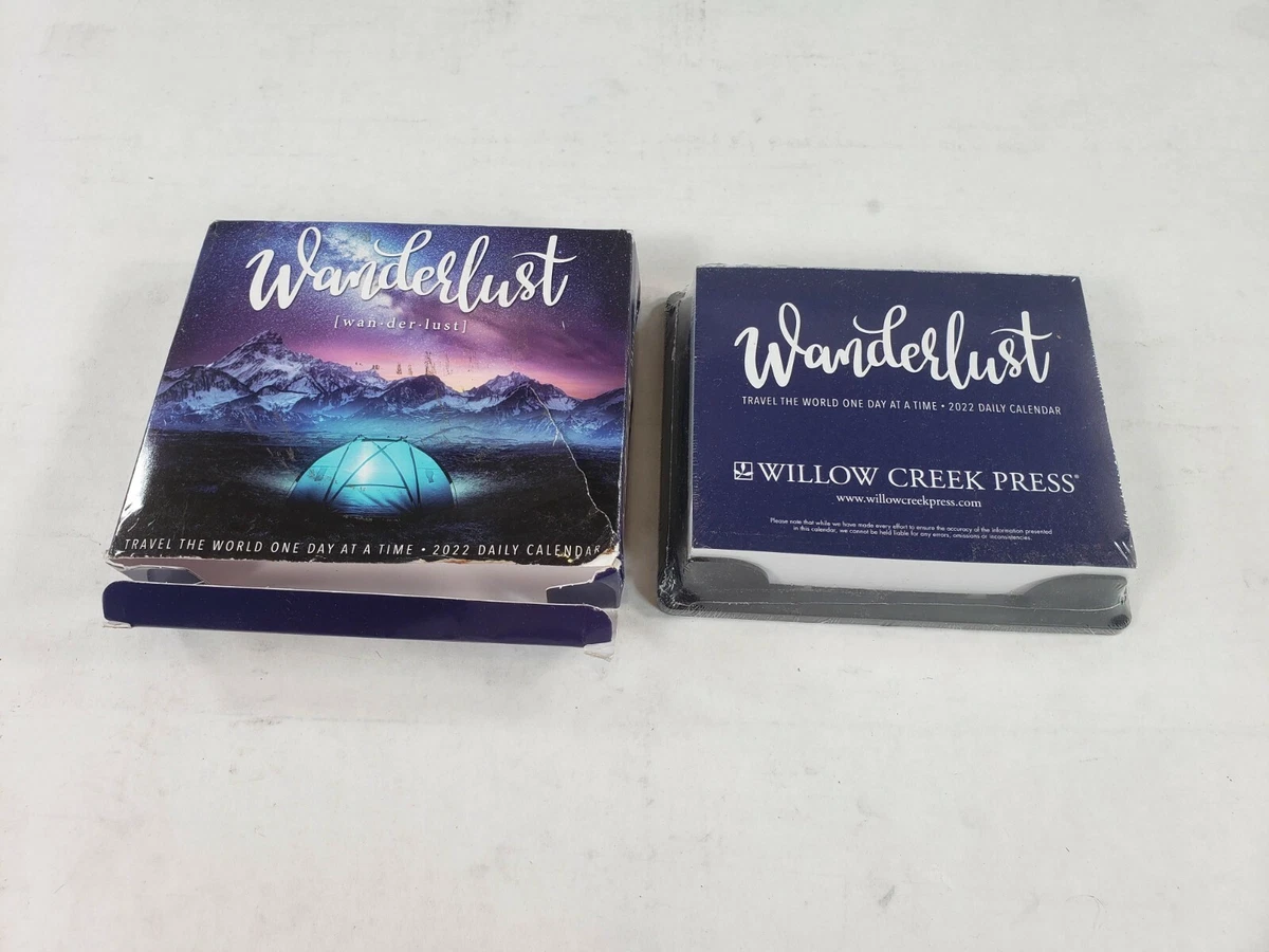 Wanderlust 2022 Daily Travel Desk Calendar Willow Creek Press | eBay