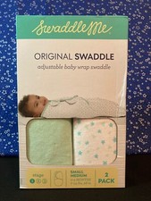 SwaddleMe Original Swaddle Stage 1 Mint Green Adjustable Baby Wrap Swaddle- NEW