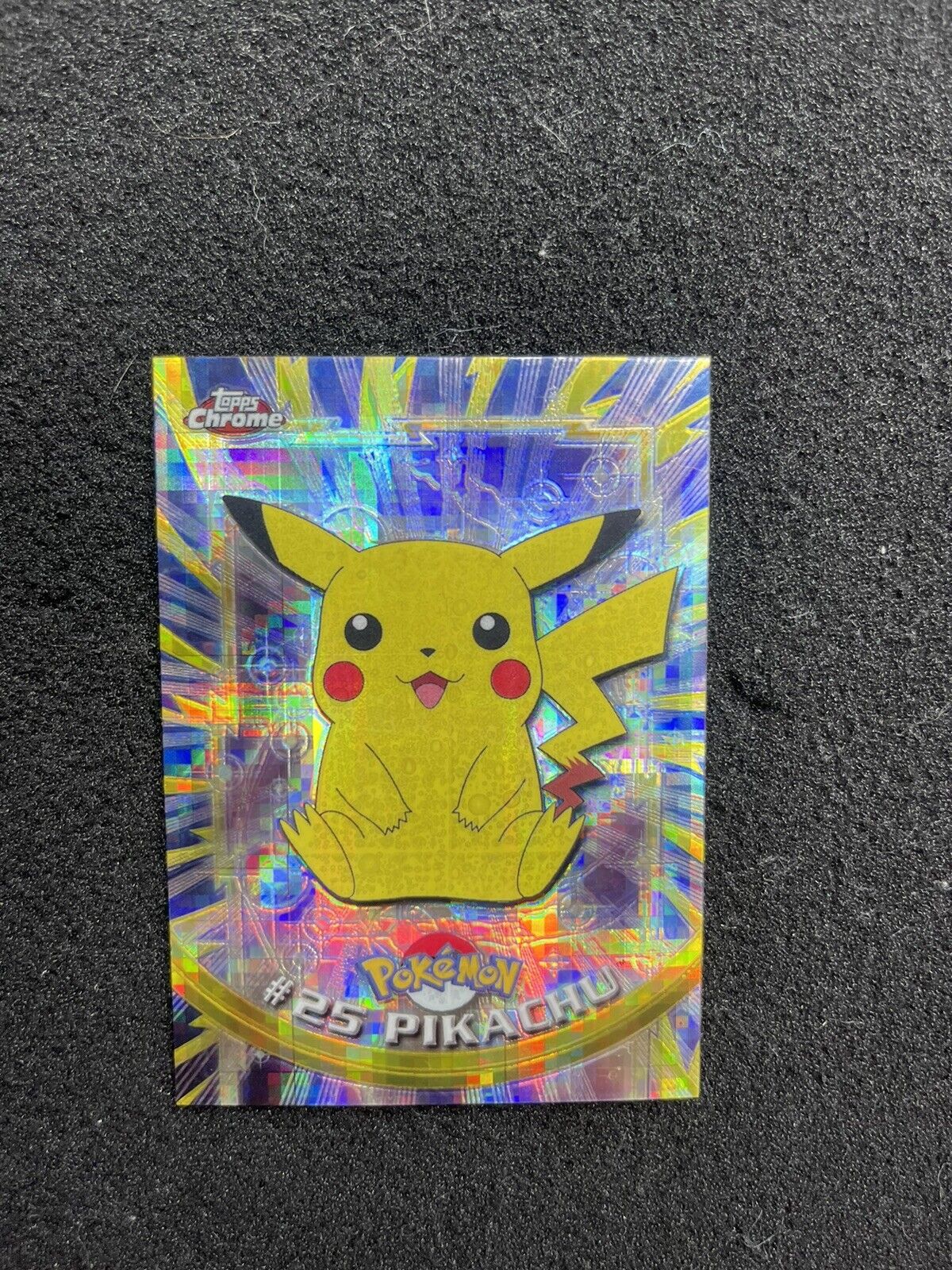 Pokemon Card - TEKNO - Pikachu #25 - 2000 Topps Chrome Series 1 Front Is Mint