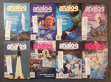 VINTAGE 1983 ANALOG SCIENCE FICTION AND FACT MAGAZINE LOT of 8 ISSUES FINE COND