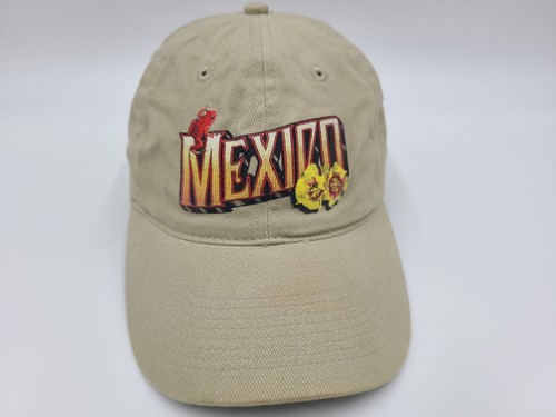 Mexico Zoes Cruises & Tours Adjustable Hat Cap Frog Flowers Dad Men Women Beige