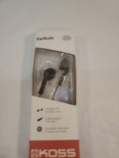 Koss KE10 Lightweight Earbud Headphones, Black