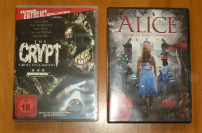 HORROR DVD Horror Extreme The Crypt & Alice The darker side TOP 2 Filme FSK 18