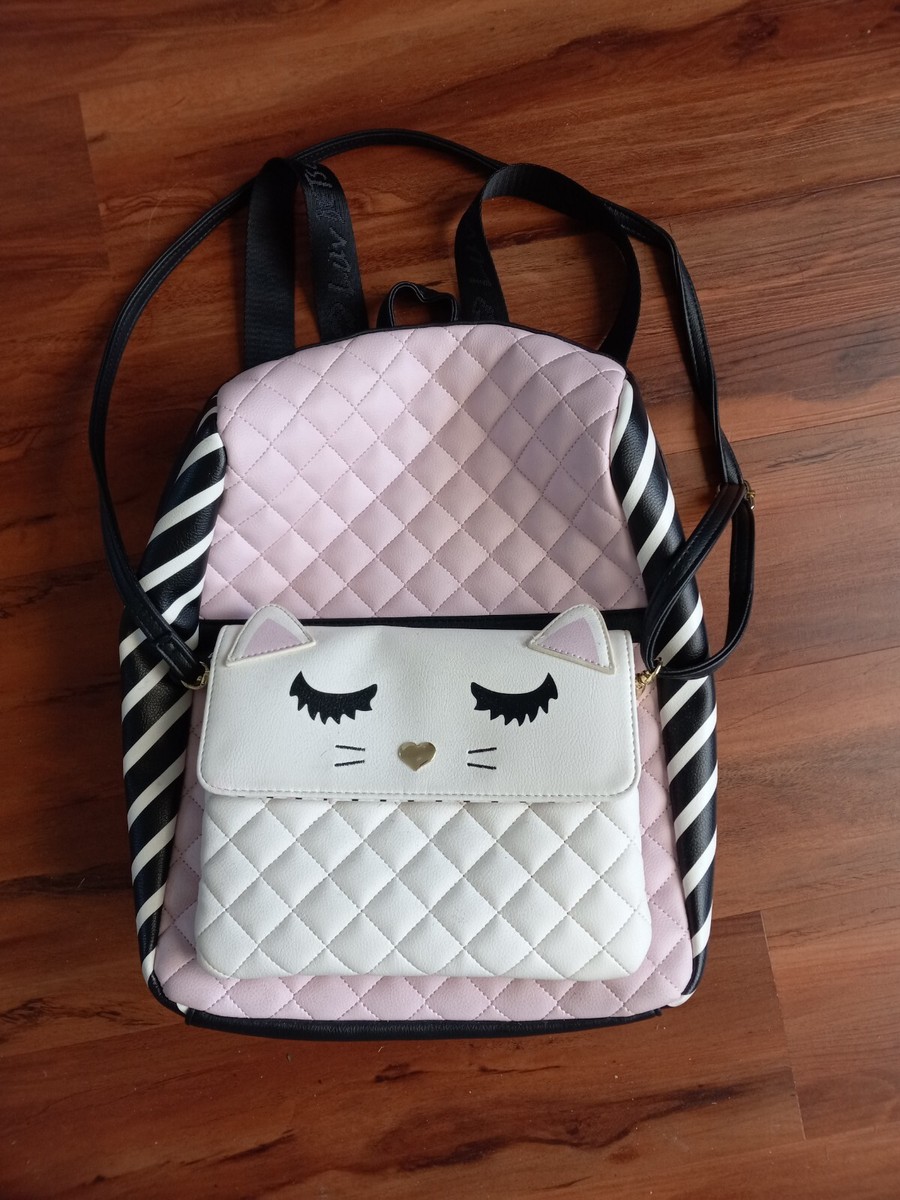 Betsey Johnson Luv Betsy Cat Kitty Backpack Pink, White, and  display picture 3