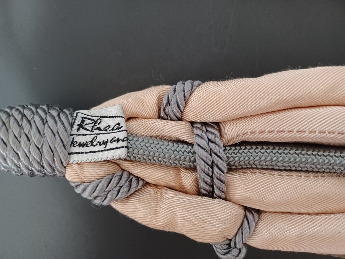 Rhea Belt 80s Women\'s Braided Stretch Knot Waist Grey Silver Center Medallion Stretch Belt Rope - Etsy main image 3