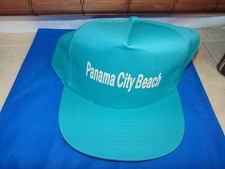 Vintage KC Panama City Beach Florida Snapback Cap Hat Teal
