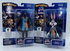 Space Jam A New Legacy Bendyfigs Bugs Bunny & Lebron James NEW