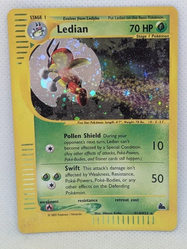 Ledian H14/H32 Skyridge Holo Foil Rare Pokemon TCG Nintendo e-Reader