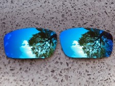 Gravierte Polarisierte Eisblaue Spiegelgläser Für Oakley Square Wire Neu 2006