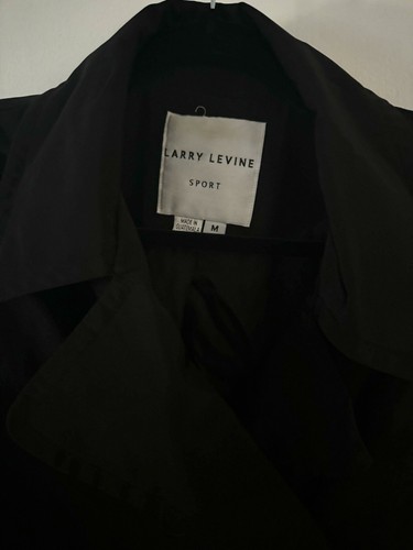 Larry Levine Sport Jacket Women Medium Black Water Resistant Windbreaker Vintage - Picture 3 of 4