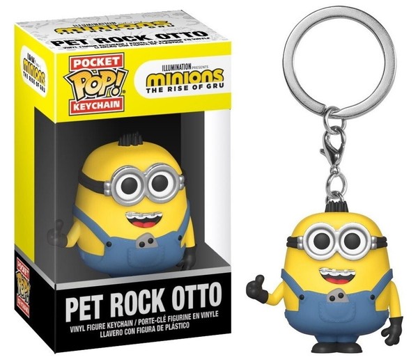 Funko*Pocket Pop! Keychain*SchlüSselanhäNger*Pet Rock Otto*Minions*Gru*Neu-image