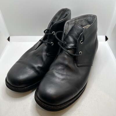 UGG Chukka Ankle Boots F19013E Black Leather Mens EUC Size 9  display picture 3