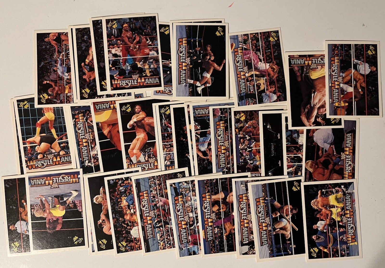 1990 Classic WWF Trading Cards - 43 count hulk warrior Andre demolition ****