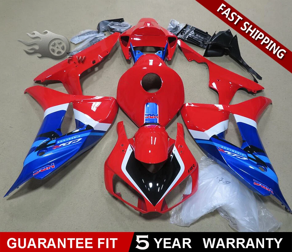 Комплект обтекателя для Honda CBR1000RR 2006-2007 ABS заводской стиль красный синий кузов - Изображение 4 из 4