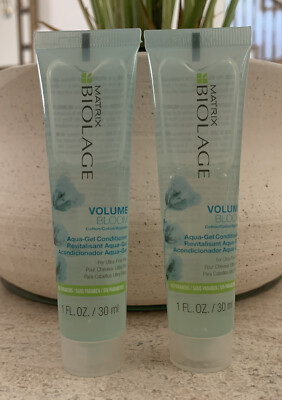 2x Biolage Volume Bloom Aqua Gel Conditioner Fine Hair 1oz Each TSA Approved