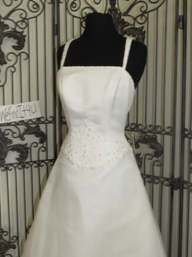 328W DESIGNER 1590 CRYSTAL BEADED SZ 10 IV CORSET FORMAL WEDDING DRESS GOWN - Picture 10 of 13