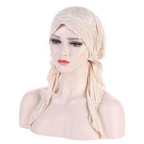 Women Muslim Hijab Cancer Chemo Hat Turban Cap Cover Hair Loss Head Scarf Wrap w - Picture 11 of 19