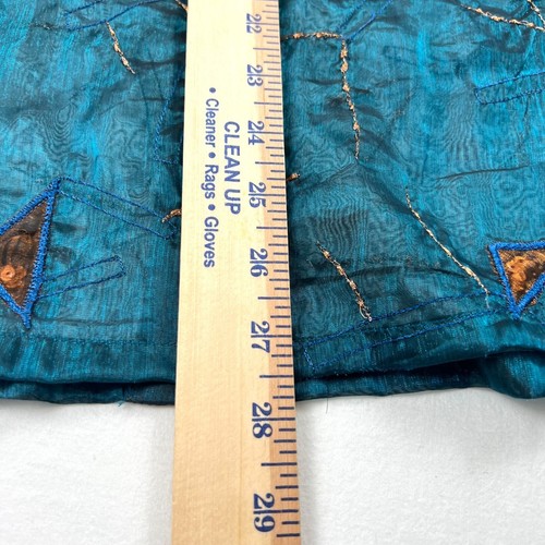 Camicia Chicos Design Trasparente Irridescente Ricamata Teal Rame Ricamata Taglia 2 - Foto 8 di 8