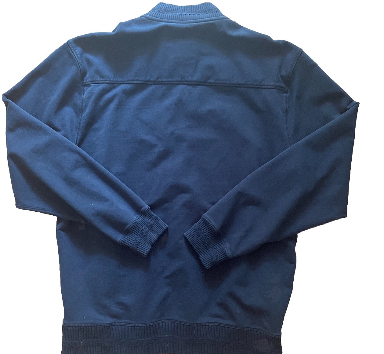 Thaddeus Men Elbow Patch Zippered Jacket Blue Med… - image 2