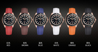 New Vagenari 40mm Watch Rubber Strap Band S20YM for Rolex 116655