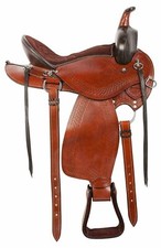 Western Barrel Racing Horse Saddle Premium Leather with Tack Set 10'' to 18' in