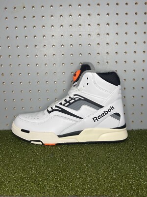 Reebok Men Pump TZ Retro Basketball High tops White Black Orange