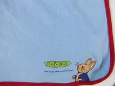 Peter Rabbit Seedlings Light Blue Cotton Baby Blanket Lovey Peas in a Pod 