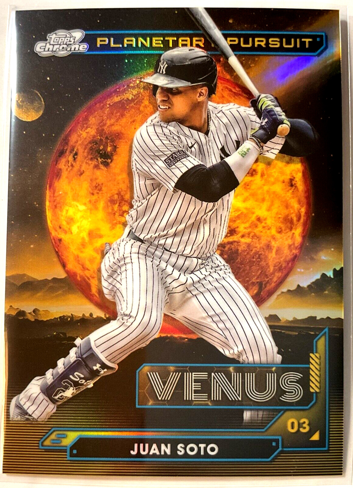 Juan Soto 2024 Topps Cosmic Chrome Planetary Pursuit Venus SP Yankees #PPV-10