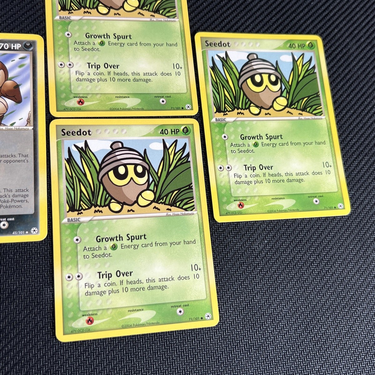 Nuzleaf 45/101 Seedot 71/101 EX Hidden Legends Pokemon Card Non