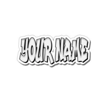 Custom Personalized Vinyl Graffiti Name Decal Sticker Car RED or YOUR CHOICE
