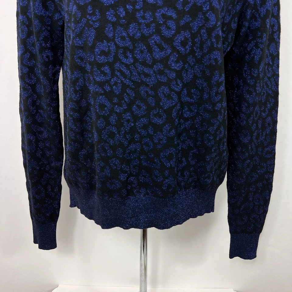 Banana Republic Sweater Womens XS Long Sleeve Crew Neck Leopard Shimmer Pullover - Image 3 of 4