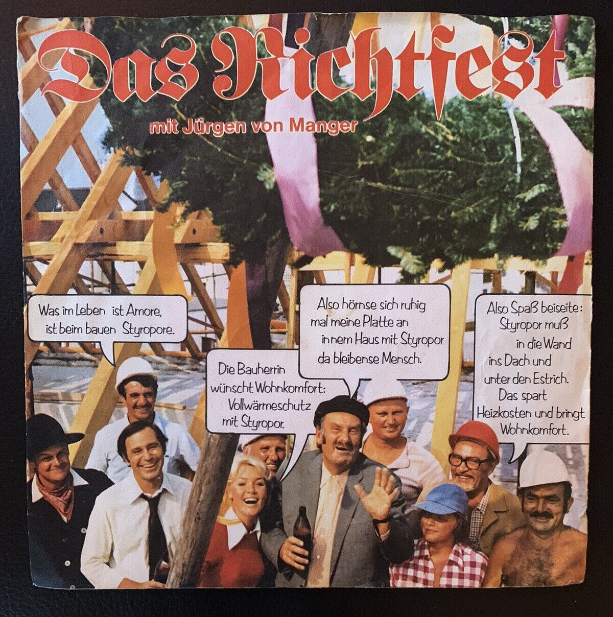 DAS RICHTFEST - Jürgen von Manger ❤️ BASF 1973, Single 7" Schallplatte Vinyl