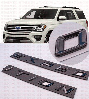 Ford Excursion Lettering Gloss Black Front Hood EXPEDITION Letters Emblem FIT 2018-2022 Ford ...