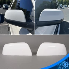 White Painted Replacement Mirror Covers Caps For Toyota Tundra Sequoia 2011-2019