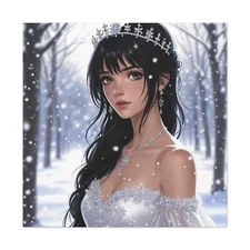 Manga Styel Pop Art Print Wrapped Canvas Stretched On Wood Frame 24"x24"