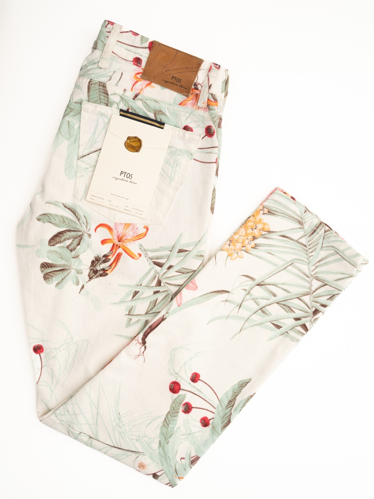 NWT PT05 Cinquetasche Torino, Италия, Многоцветные джинсы Super Slim Fit 34 (EU 50)