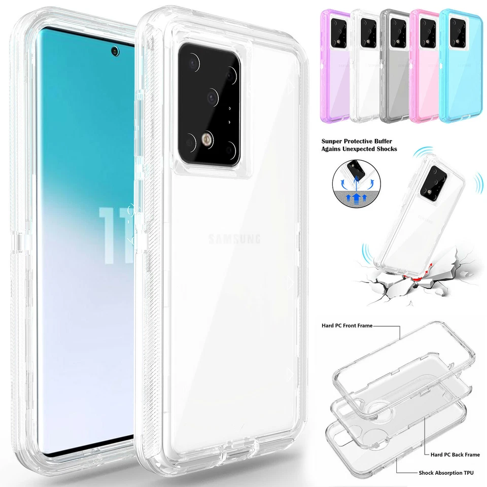 Funda protectora transparente a prueba de golpes para Samsung Galaxy S25 Ultra S24 Plus S23 S22 S21 Foto 3 de 4