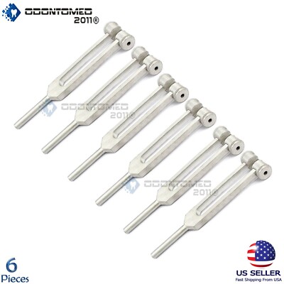 6 Tuning Fork C 128 ENT Surgical Medical Instruments Exam Diagnostic Tools 