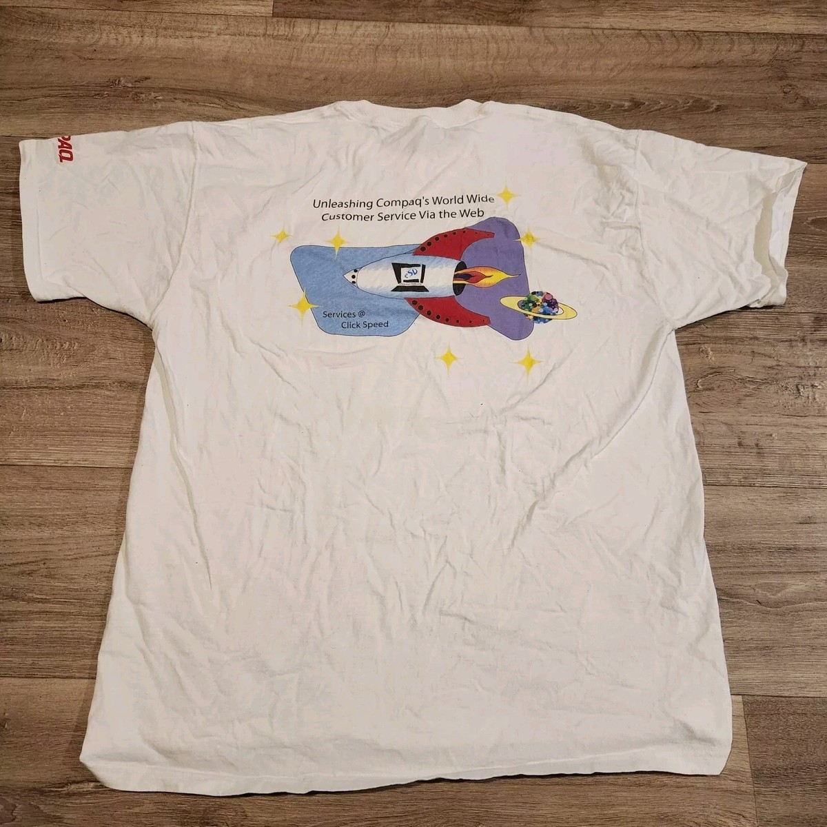 70s vintage lump National製 スペースエイジ Vintage Compaq ESD E-Service Delivery Customer Service XL