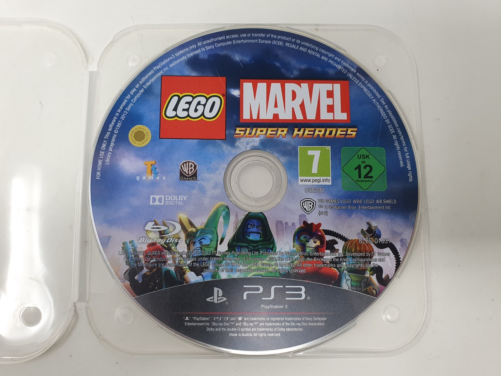 Lego Marvel super heroes PS3 PlayStation 3 Game Disc Only Quick Dispatch