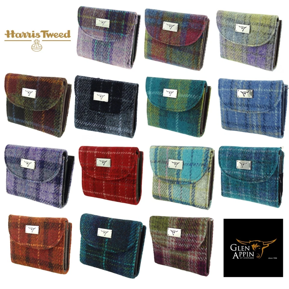 Glen Appin Harris Tweed Ladies Small Purse Jura LB2002 Choice of Colour