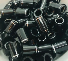 (12) Premium Quality Iron Ferrules Black w/ Silver Ring 0.75" - Choose .355 .370