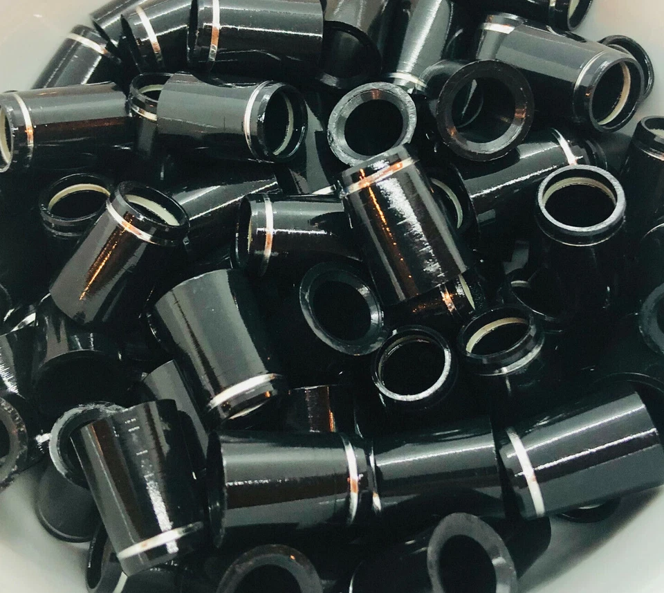 THE GOLF CLUB TRADER (12) Premium Quality Iron Ferrules Black w/ Silver Ring 0.75" - Choose .355 .370