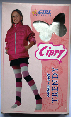 COLLANT CIPRY TRENDY 911 COTONE SOFT FELPATO ELASTICIZZATO RIGHE